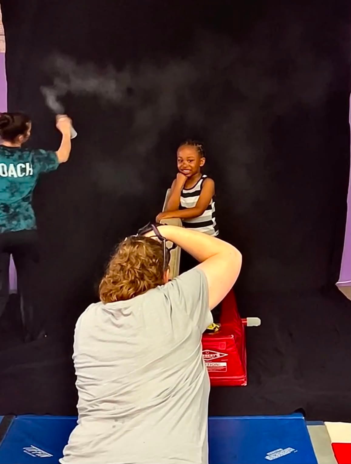 Child posing during a photography session
