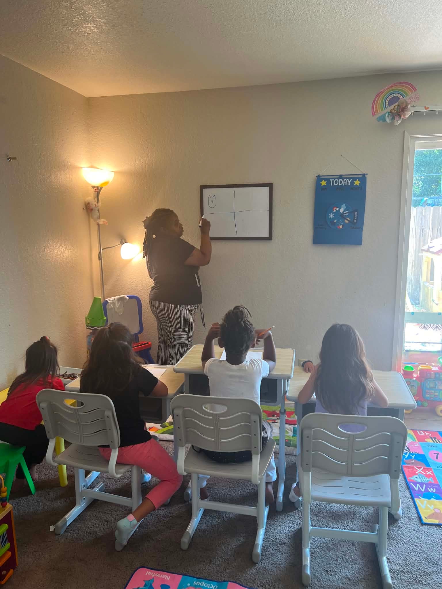 Children learning together during a classroom activity