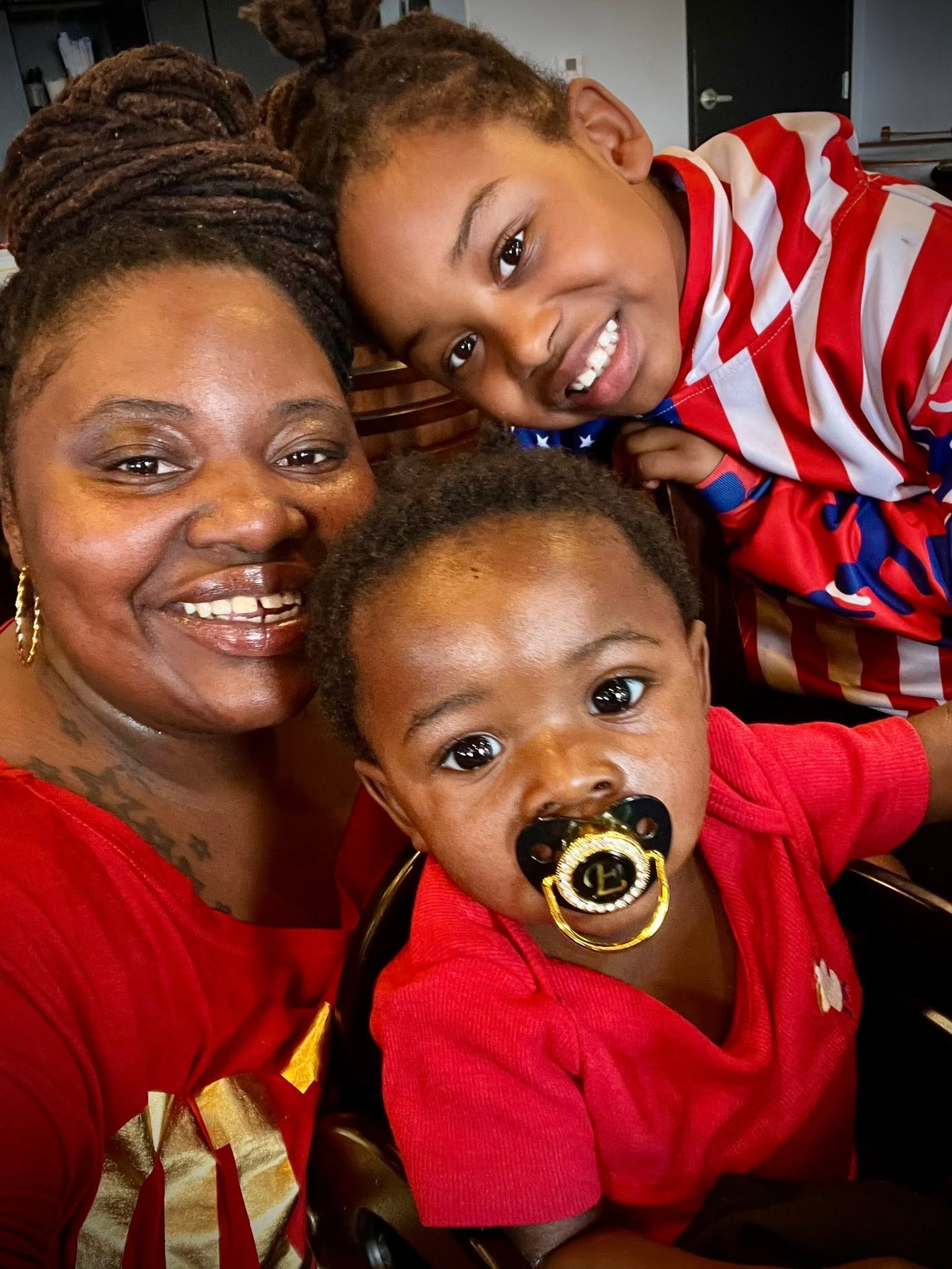Family sharing a joyful moment together indoors