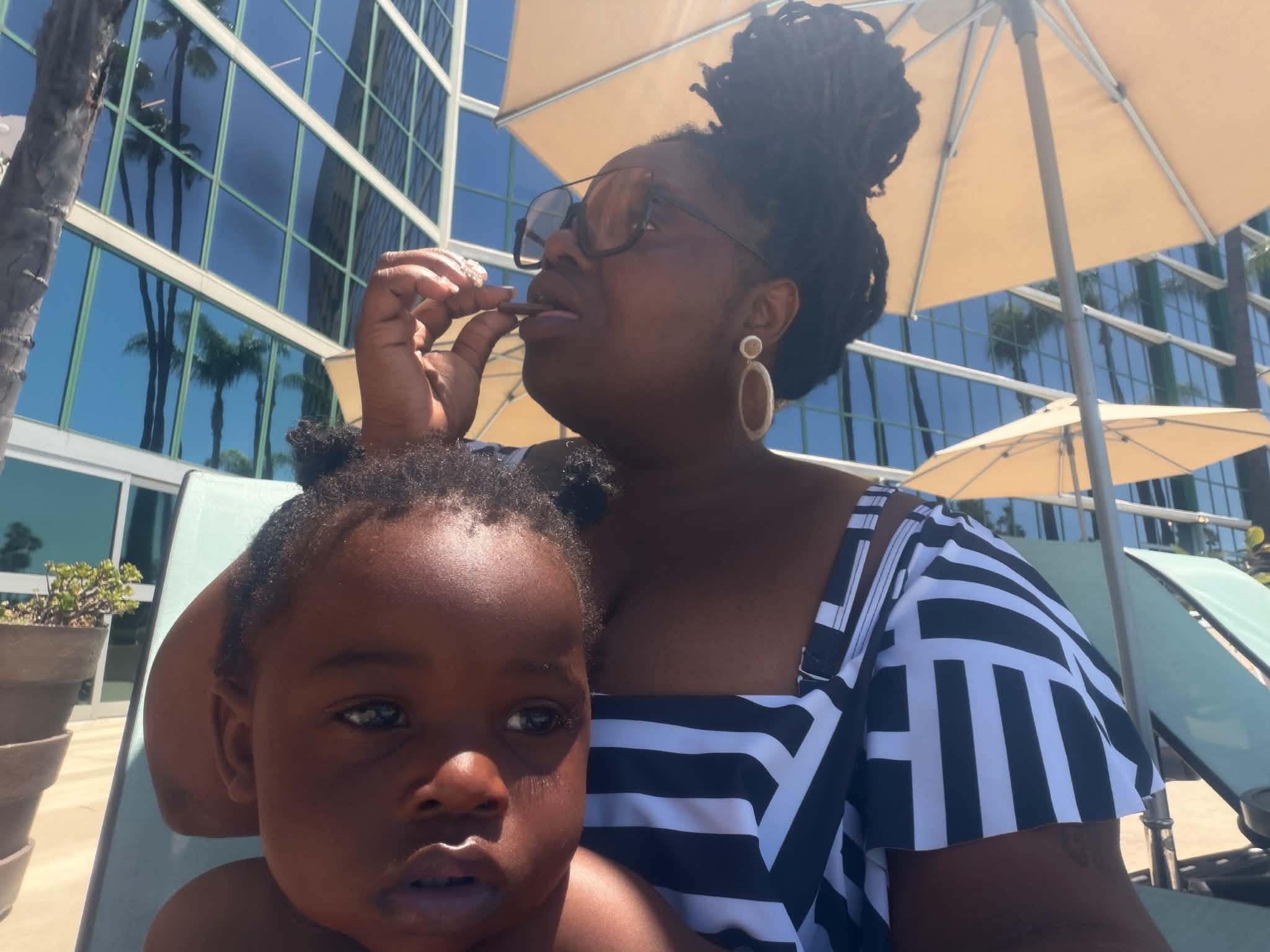 Mother and child sharing time together outdoors