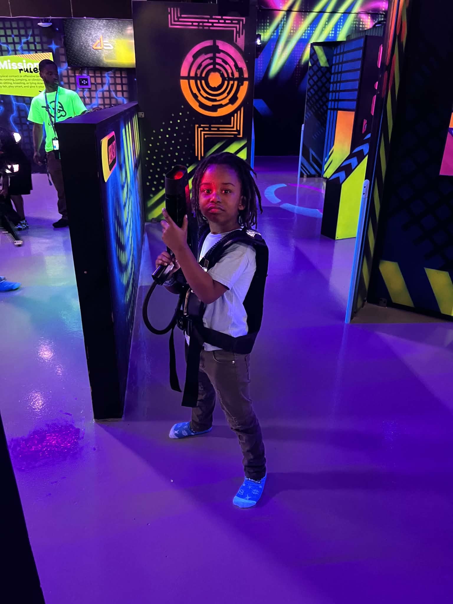 Child enjoying an interactive entertainment activity