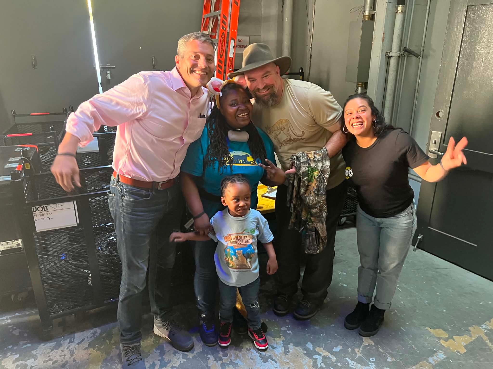 Community members celebrating a Wildlife Wonderland experience
