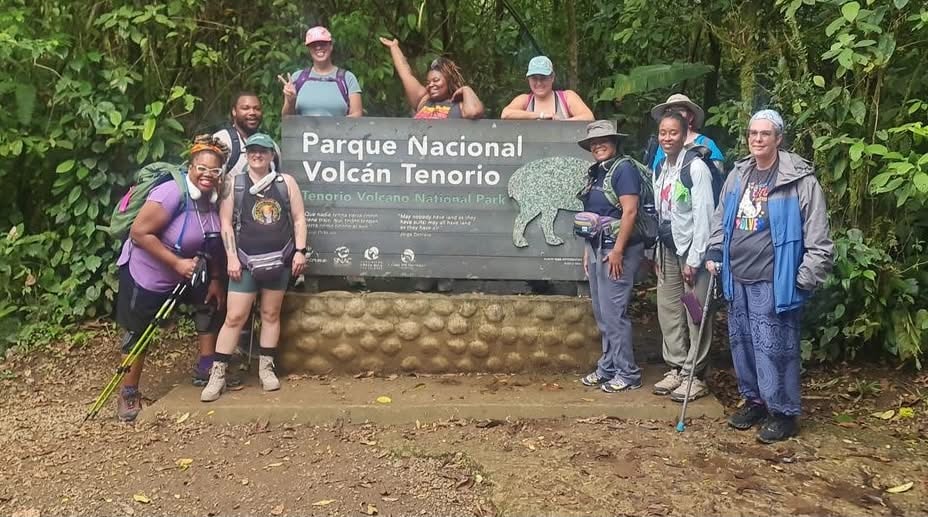 Group travel adventure in nature